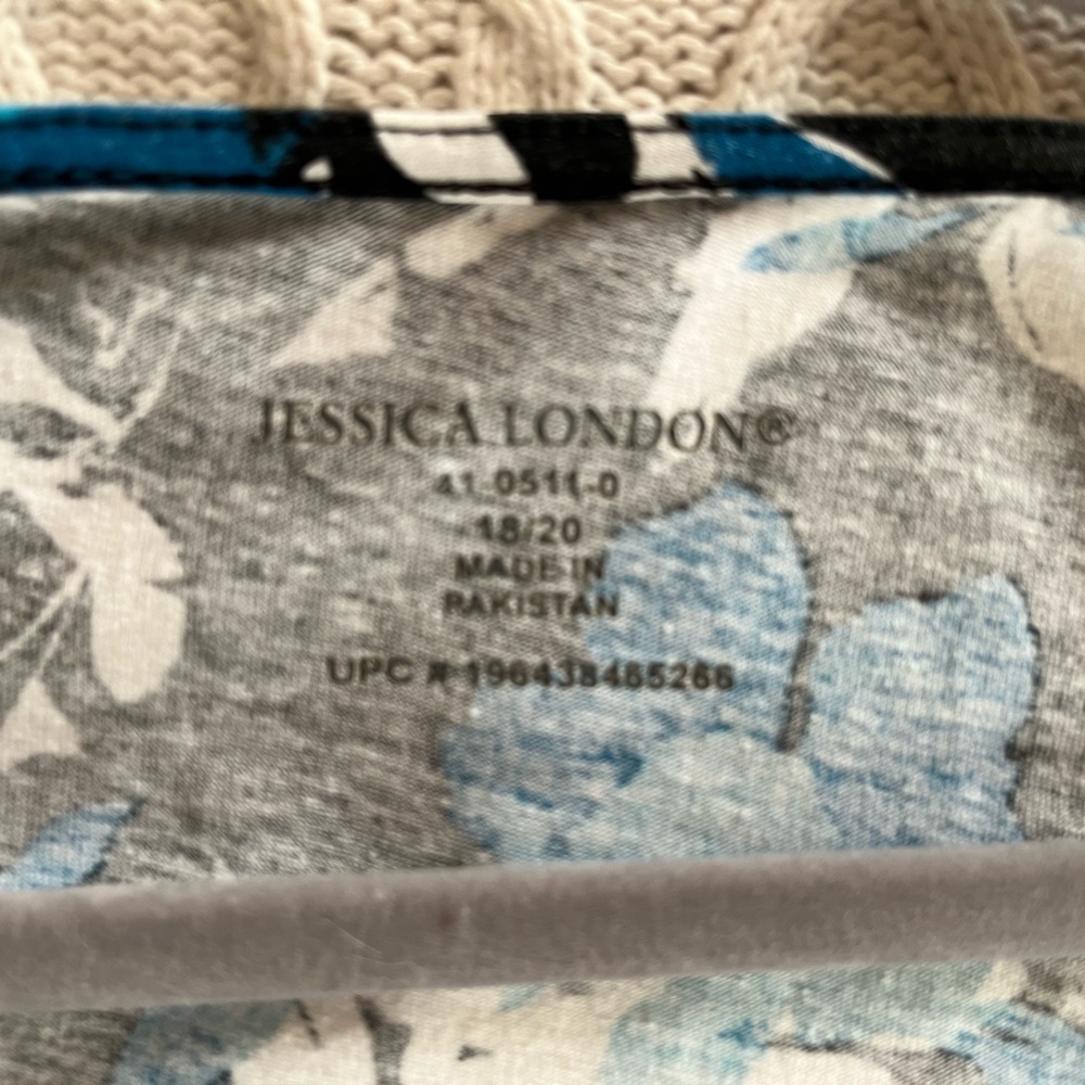 Jessica London Cotton Blend Floral Blouse Women’s size 18/20 - Picture 11 of 15
